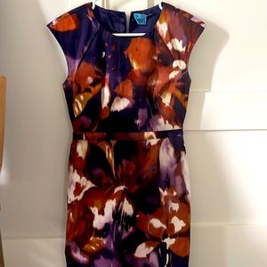 Elie Tahari purple, brown dress